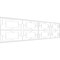 Ekena Millwork Set of Four Panels for 94 1/2"W x 24 1/4"H Monument Fretwork Wainscot Wall Paneling WPKP12X01X47MMT - alternate 1
